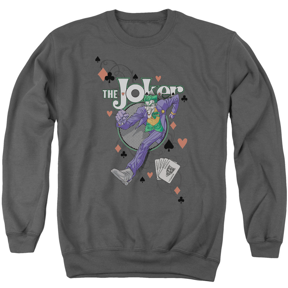 Batman Always A Joker Mens Crewneck Sweatshirt Charcoal