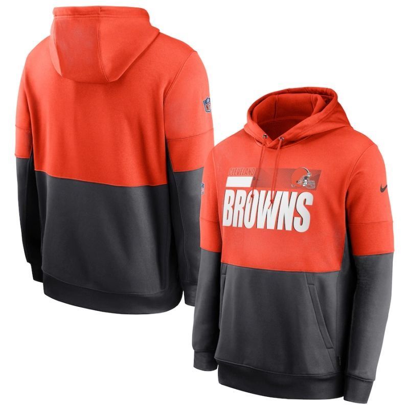 Cleveland Browns 2020 NFL Orange And Grey Hoodie Jersey