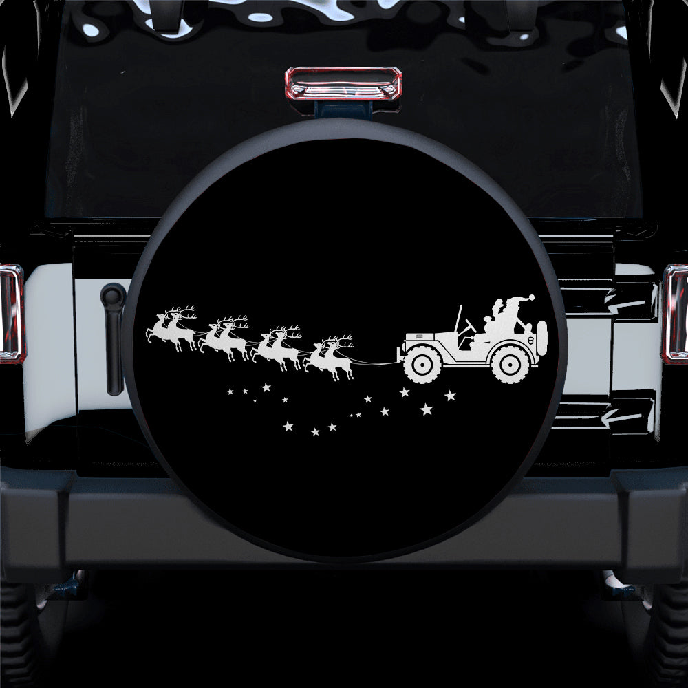 Santa Claus Ride Jeep Car Spare Tire Covers Gift For Campers