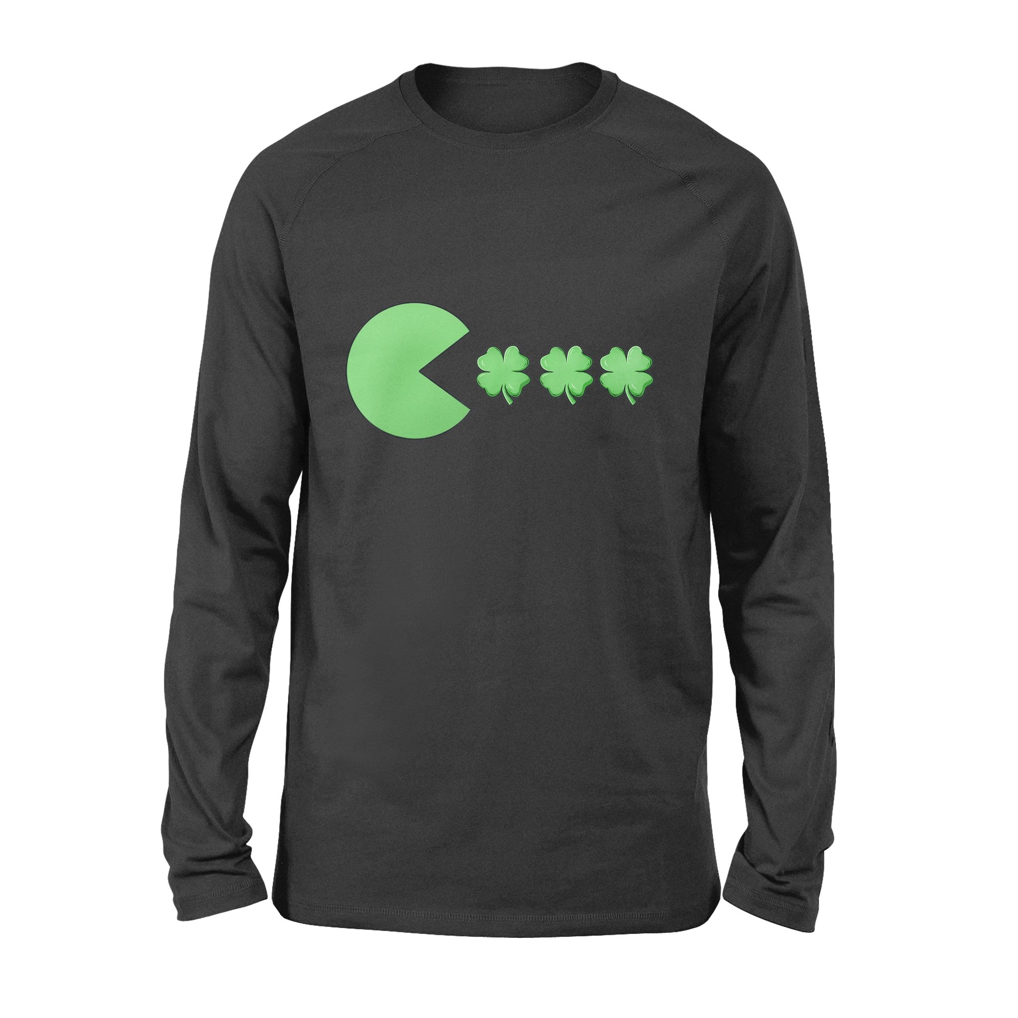 St Patricks Day Clovers Funny Boys Girls Kids T-Shirt – Standard Long Sleeve