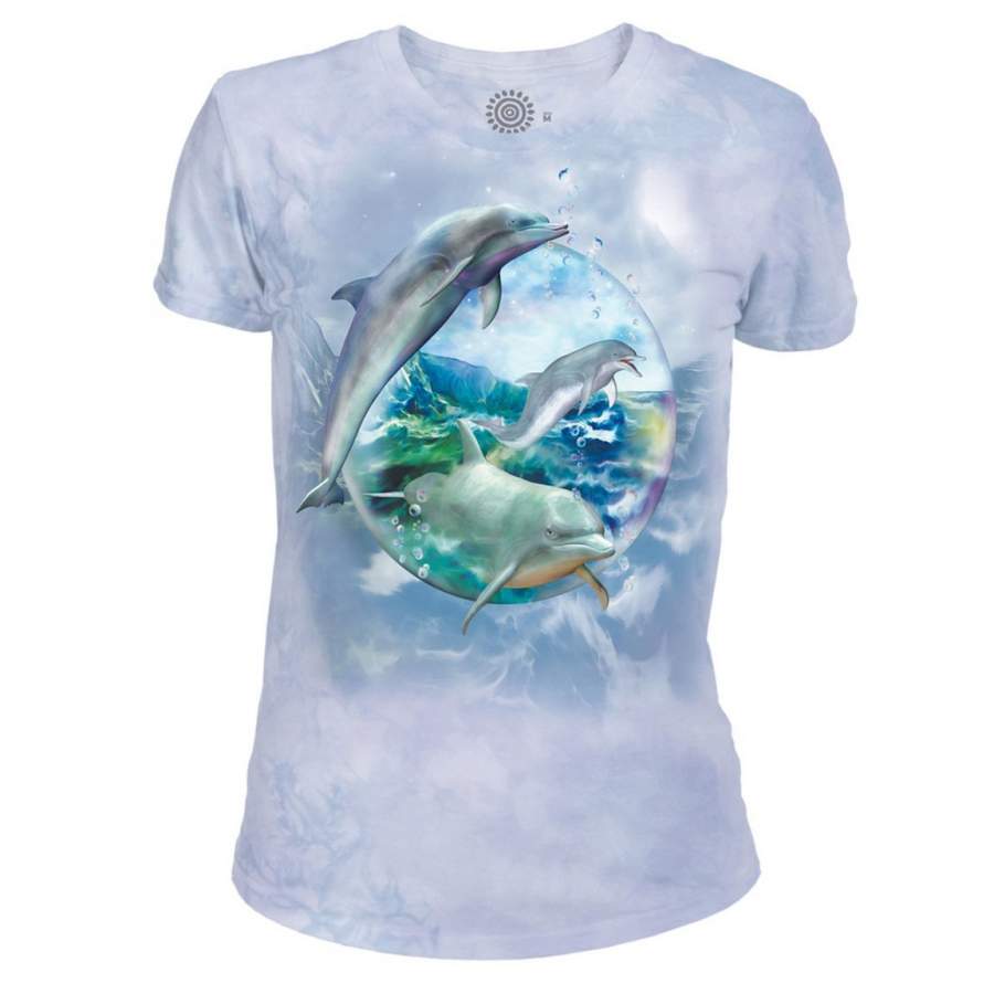 Dolphin Bubble – Women’s Tri-Blend T-Shirt