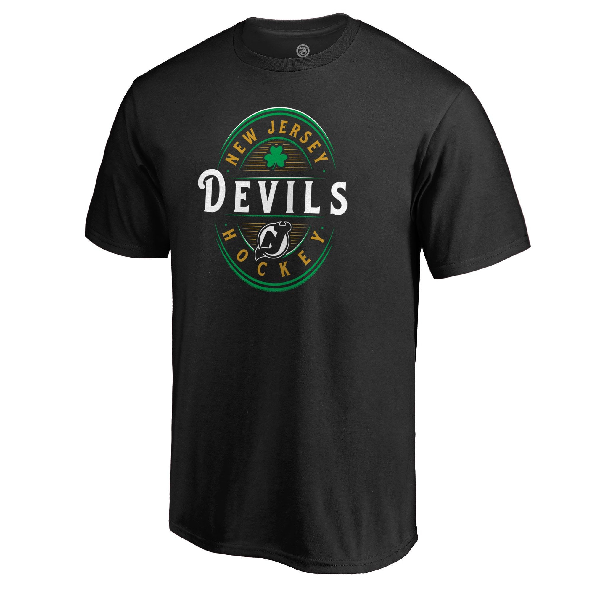 Men’S Fanatics Branded Black New Jersey Devils St. Patrick’S Day Forever Lucky T-Shirt