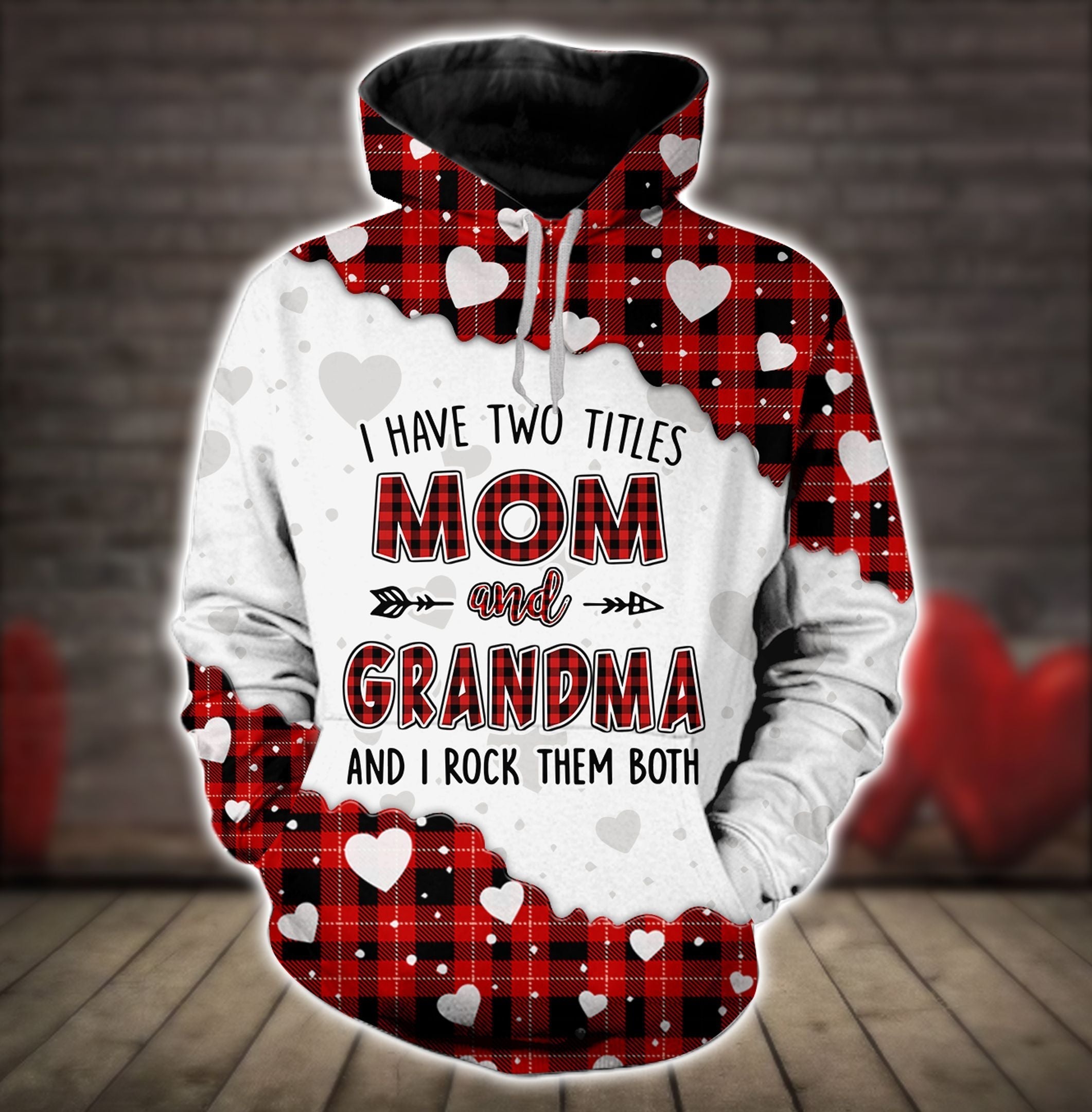 Two Titles Mom & Grandma Christmas Hoodie