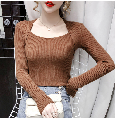 Vintgae Sexy Sweater Women long sleeve knitted Pullovers alx