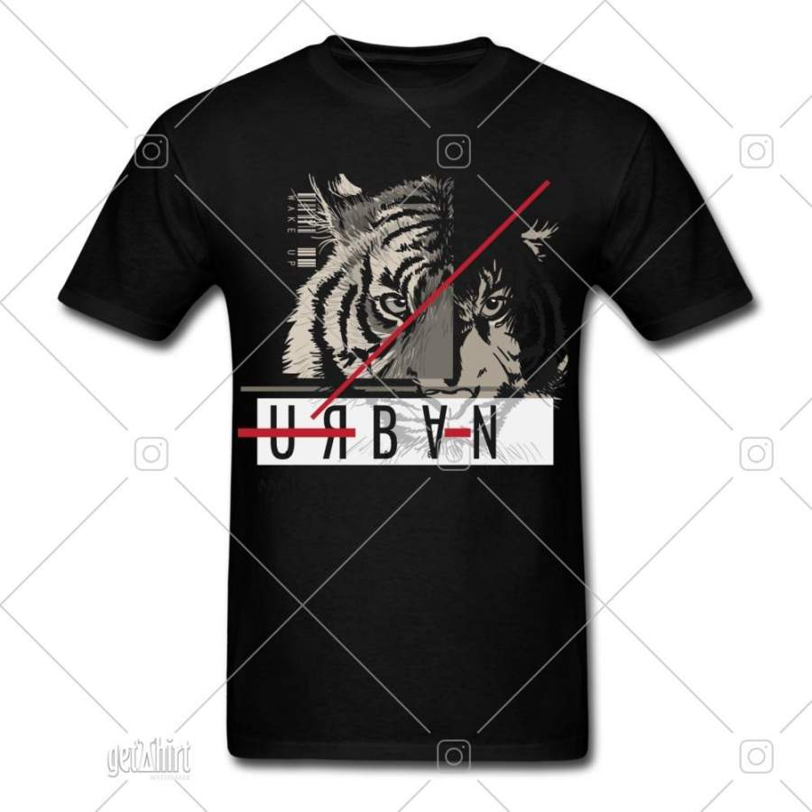 Wild Tiger Urban Style Funny Tee Men’s T-Shirt