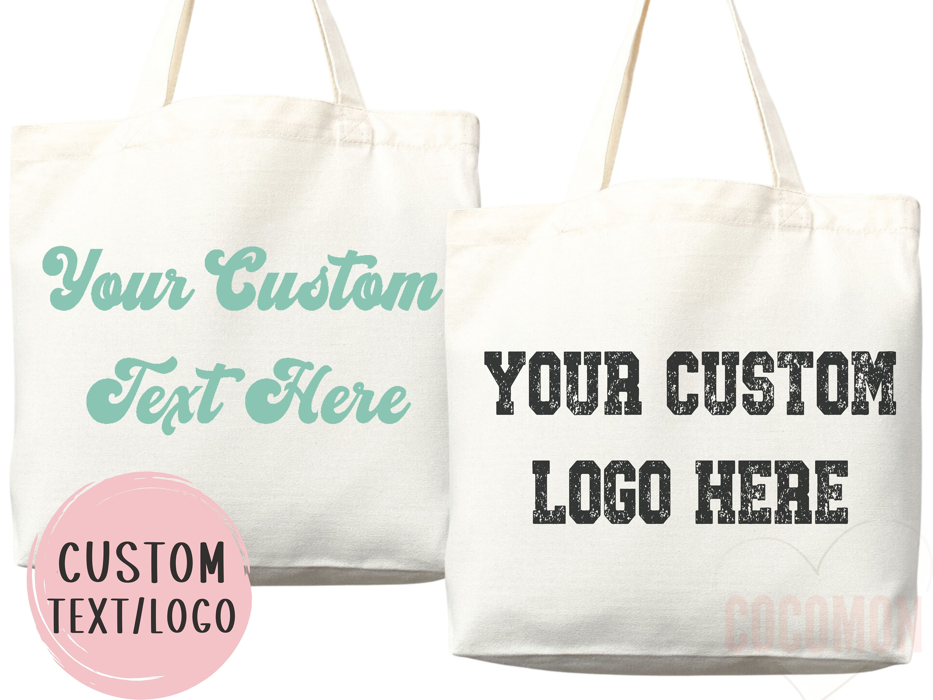 Customized Tote Bag Custom Logo Custom Text Tote Bag Bulk Custom Tote Bag Custom Tote Shopper Custom Gift For Her Personalized Gift For Her