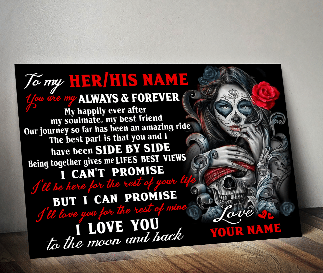 Skull Being Together For Life Custom Poster GG