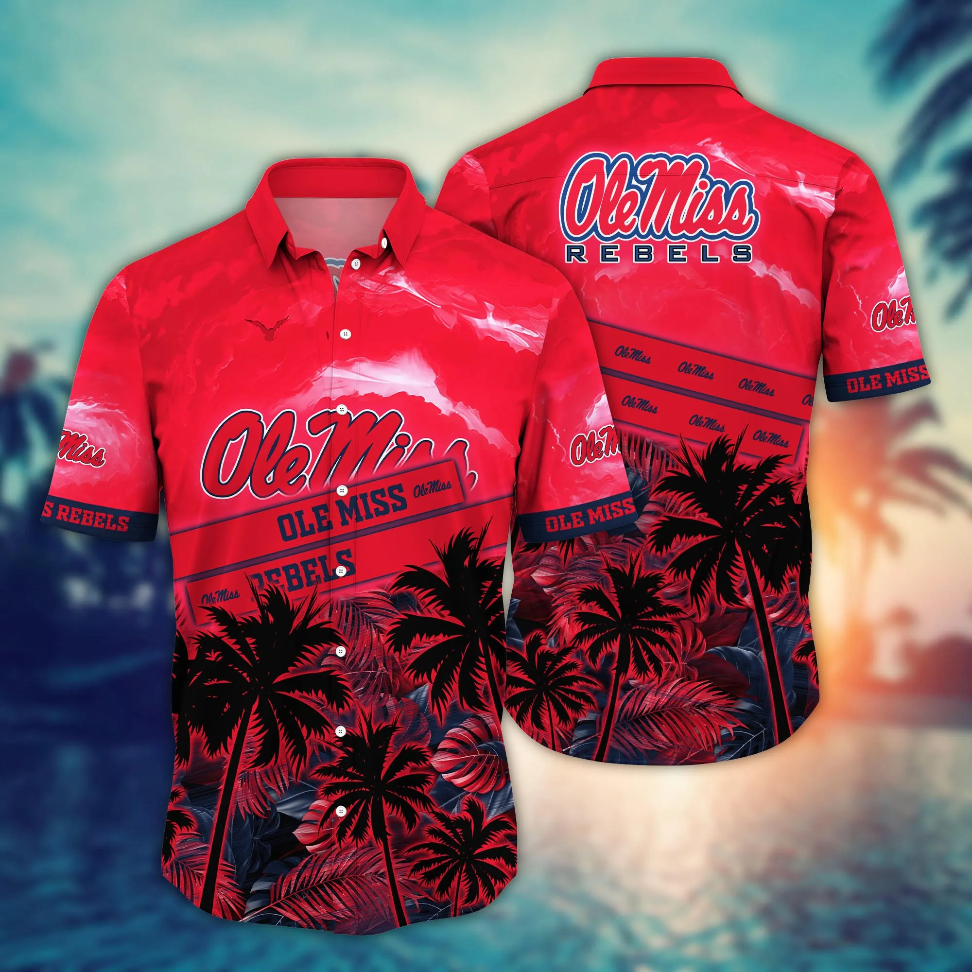 Ole Miss Rebels Hawaiian Shirt Tropical Aloha Shirt