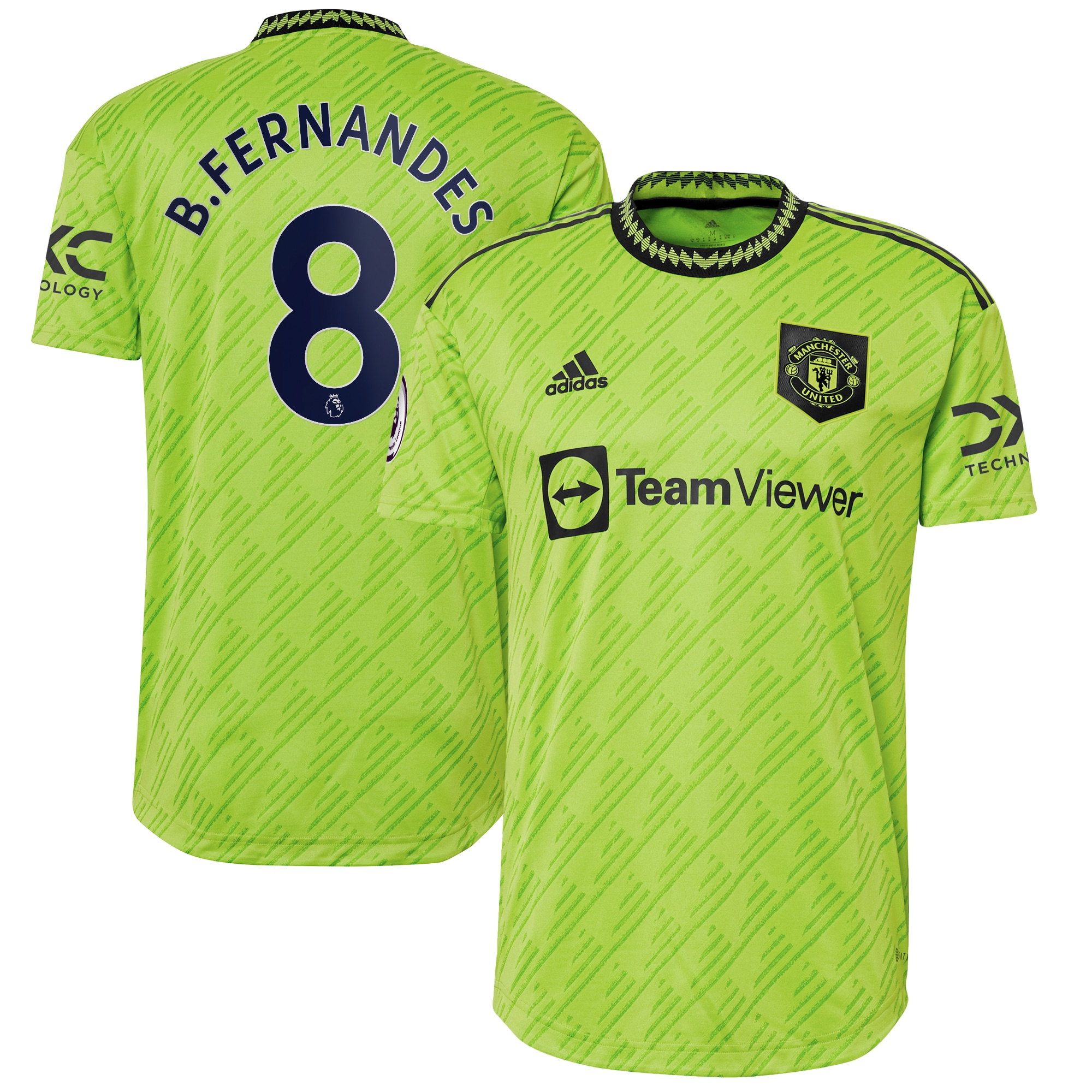 Bruno Fernandes Manchester United 2022/23 Third Authentic Player Jersey – Neon Green