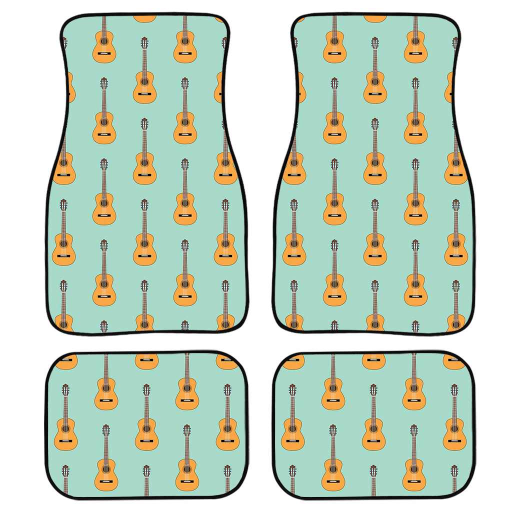 Classical Guitar Pattern Print Front And Back Car Floor Mats, Front Car Mat