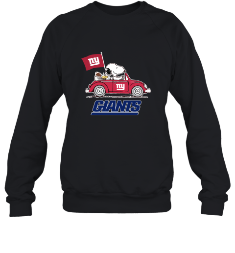 Snoopy And Woodstock Ride The New York Giants Car 2D Sweatshirt