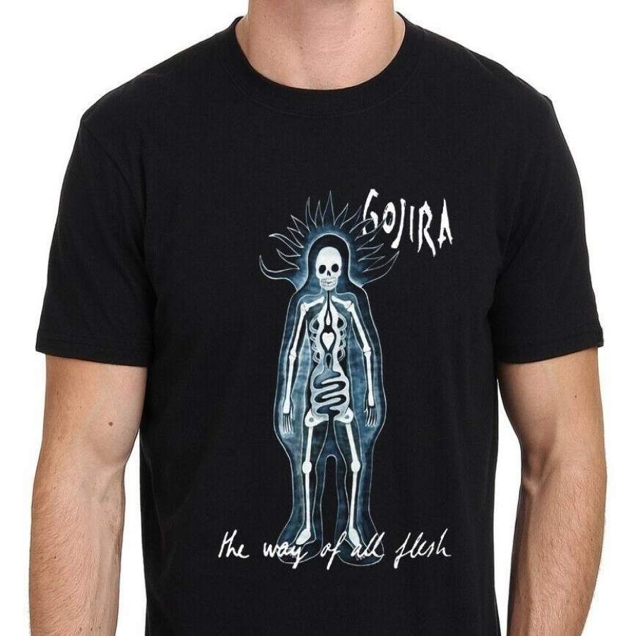 Gojira The Way of All Flesh Album Art Poster T-Shirt Mens Fashion Casual T-shirt Round Neck Short Sleeves T Shirt Cool Tops Clot