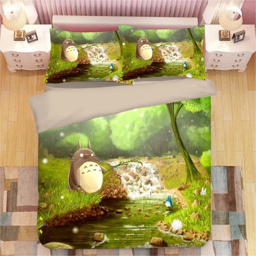 Tonari No Totoro 21 Duvet Cover Pillowcase Home Decor 3D Bedding Set 5230