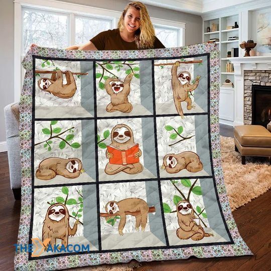 Adorable Sloth And Adorable Activities Special Gift For Animal Lovers Quilts Comforters