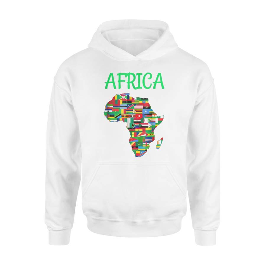 African American Africa Flag Map Hoodie