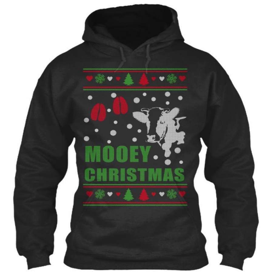 Mooey Christmas Pullover Hoodie Christmas Gift Ideas