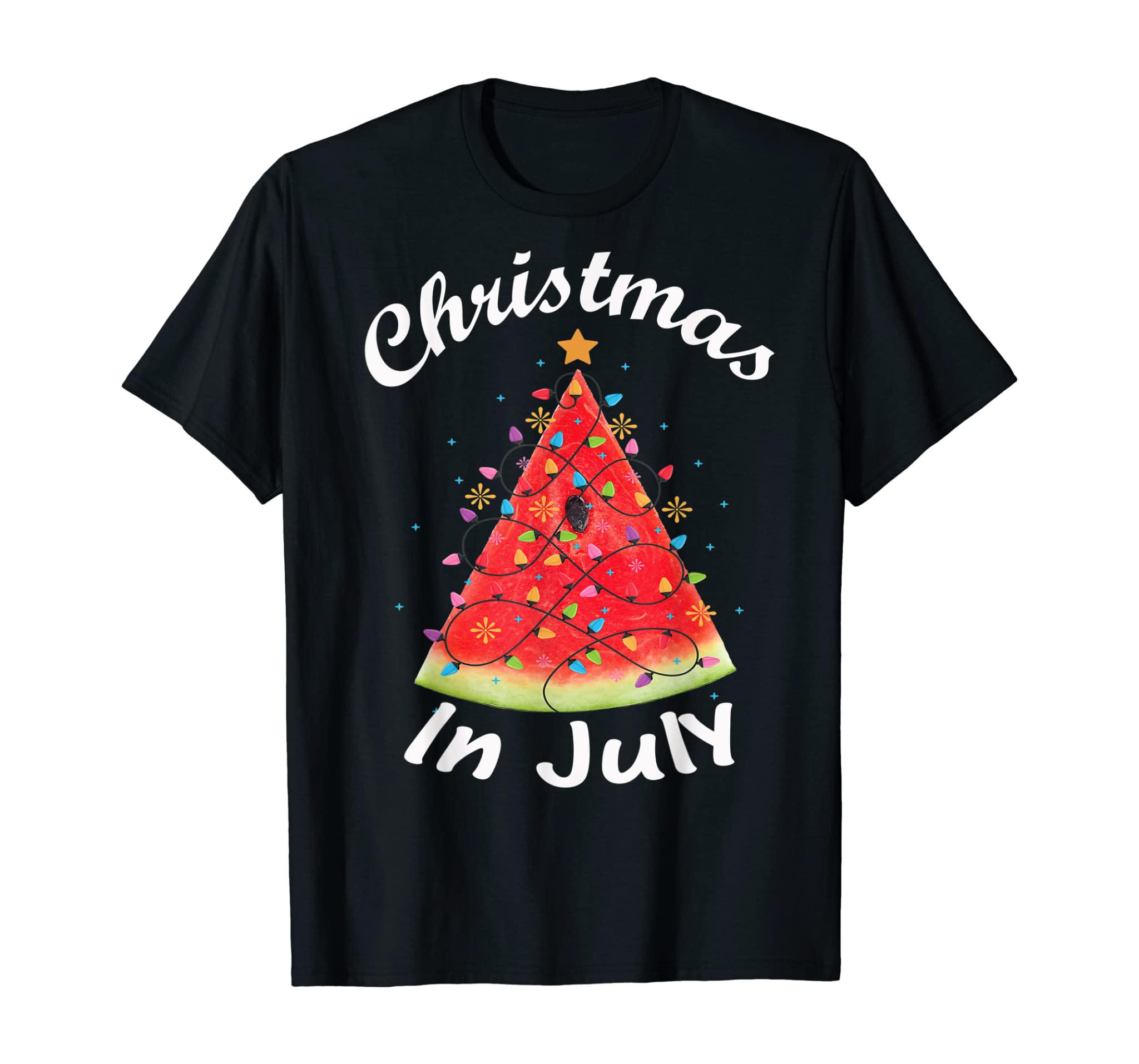 Christmas In July T-Shirt Melon Christmas Tree Summer Shirt T-Shirt