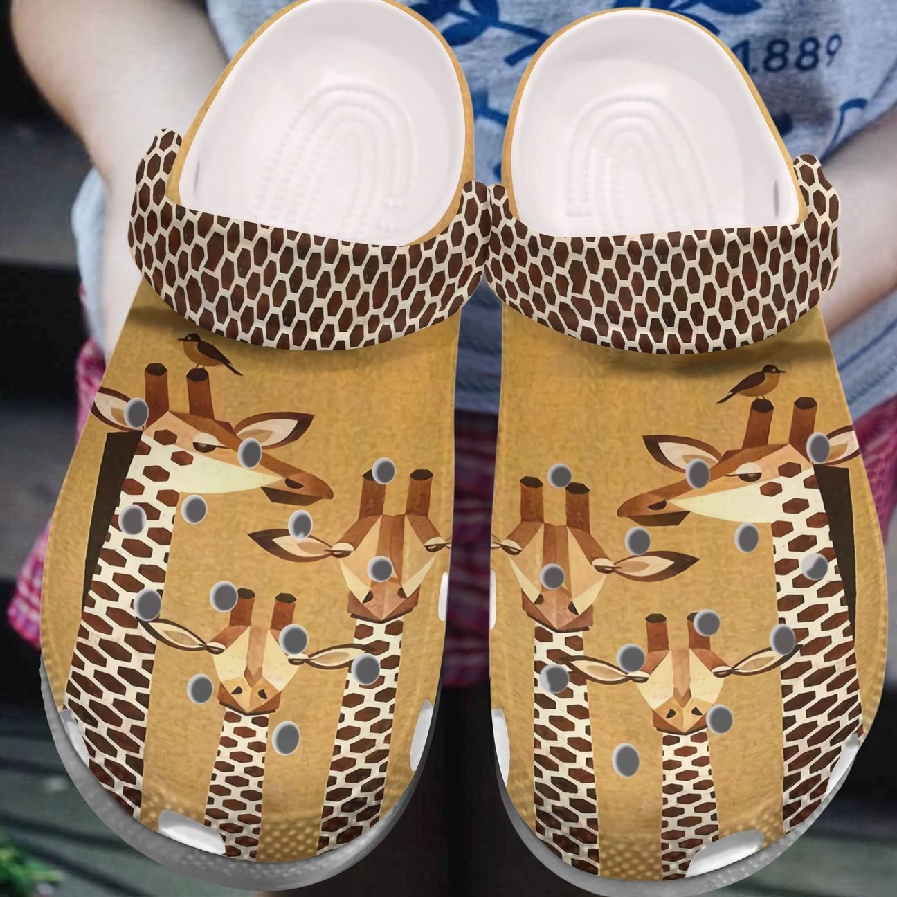 Giraffe Personalized Clog, Custom Name, Text, Color, Number Fashion Style For Women, Men, Kid, Print 3D Giraffe Family