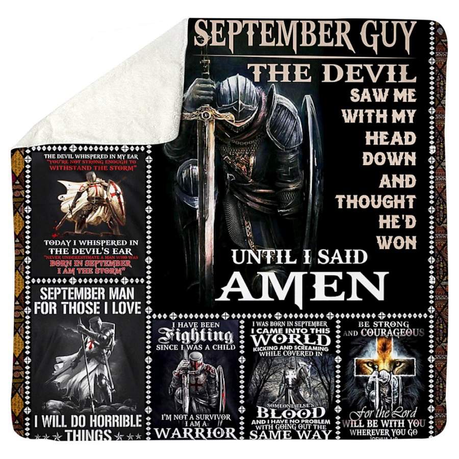 September Guy The Devil Birthday Gift Sherpa Blanket