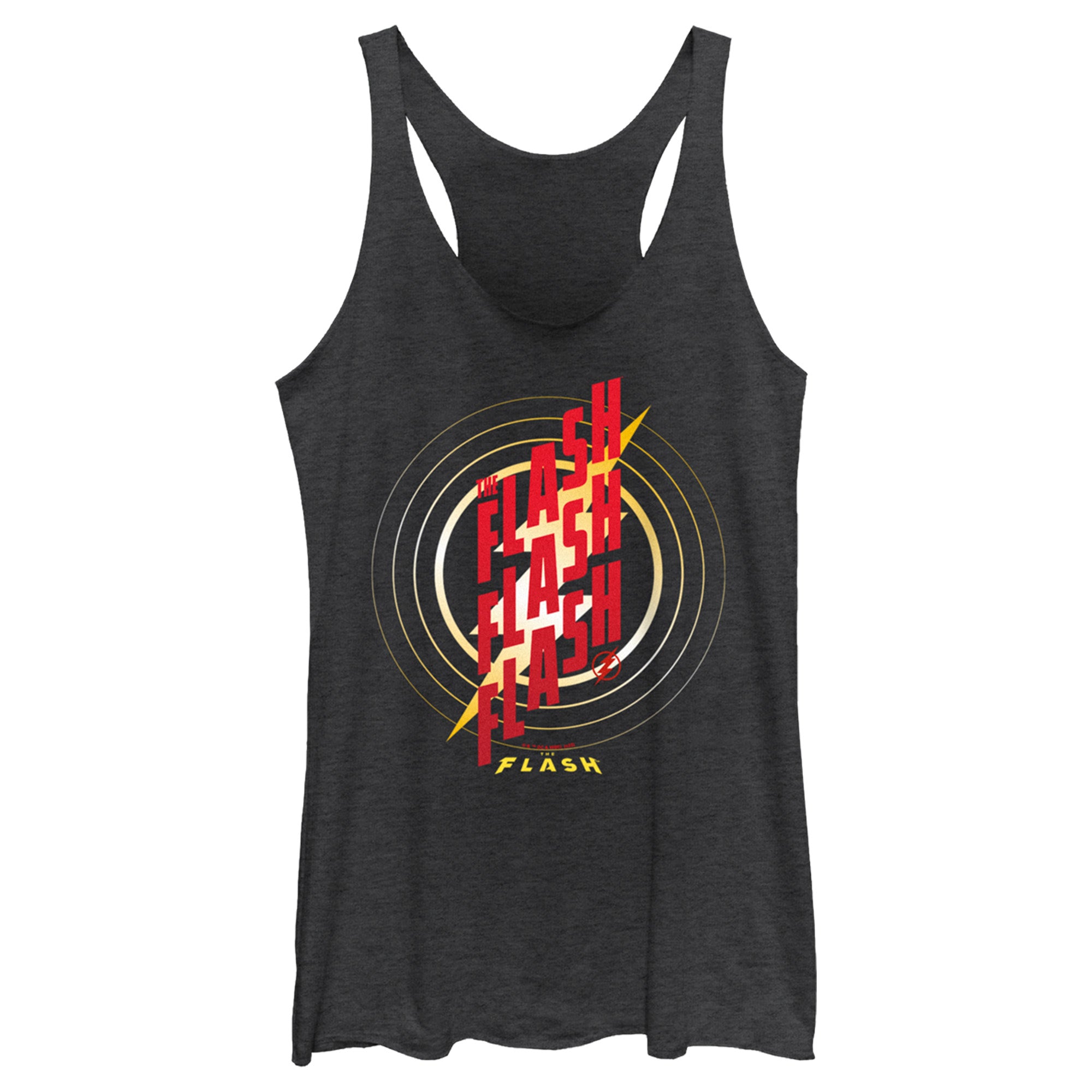 Women’S The Flash Triple Red Logo Racerback Tank Top