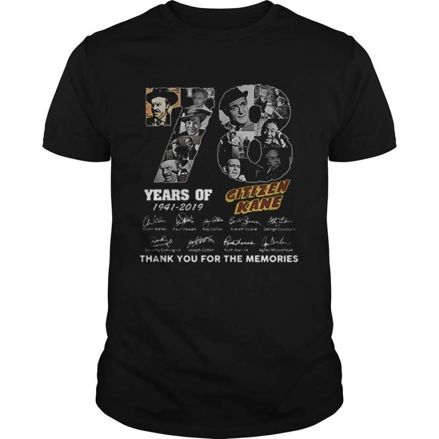 78 Years Citizen Kane Thank You For The Memories Unisex Shirt