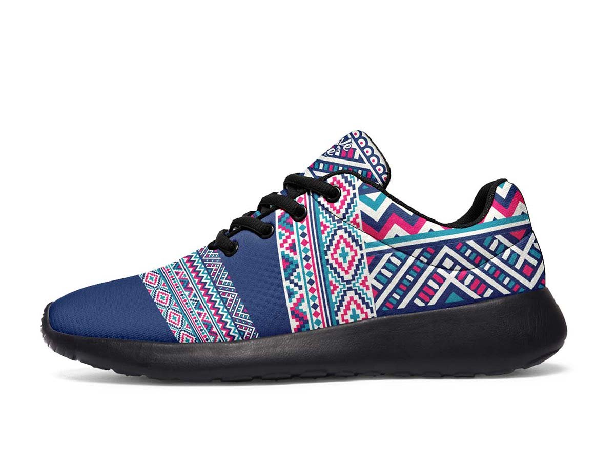 Blue Boho Style, Sneakers, Running Shoes, Custom Sneakers, Vegan Shoes, Men’S Shoes, Woman’S Shoes, Custom Printed, Abstractprint
