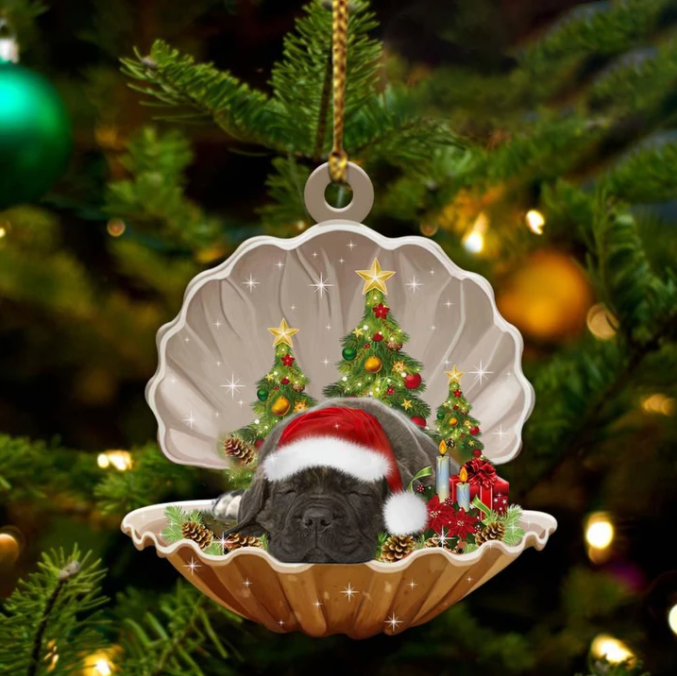 Cane Corso3-Sleeping Pearl In Christmas Two Sided Ornament