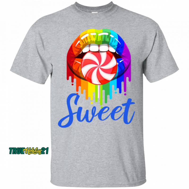 LGBT Sweet Candy Rainbow Lip T-Shirt