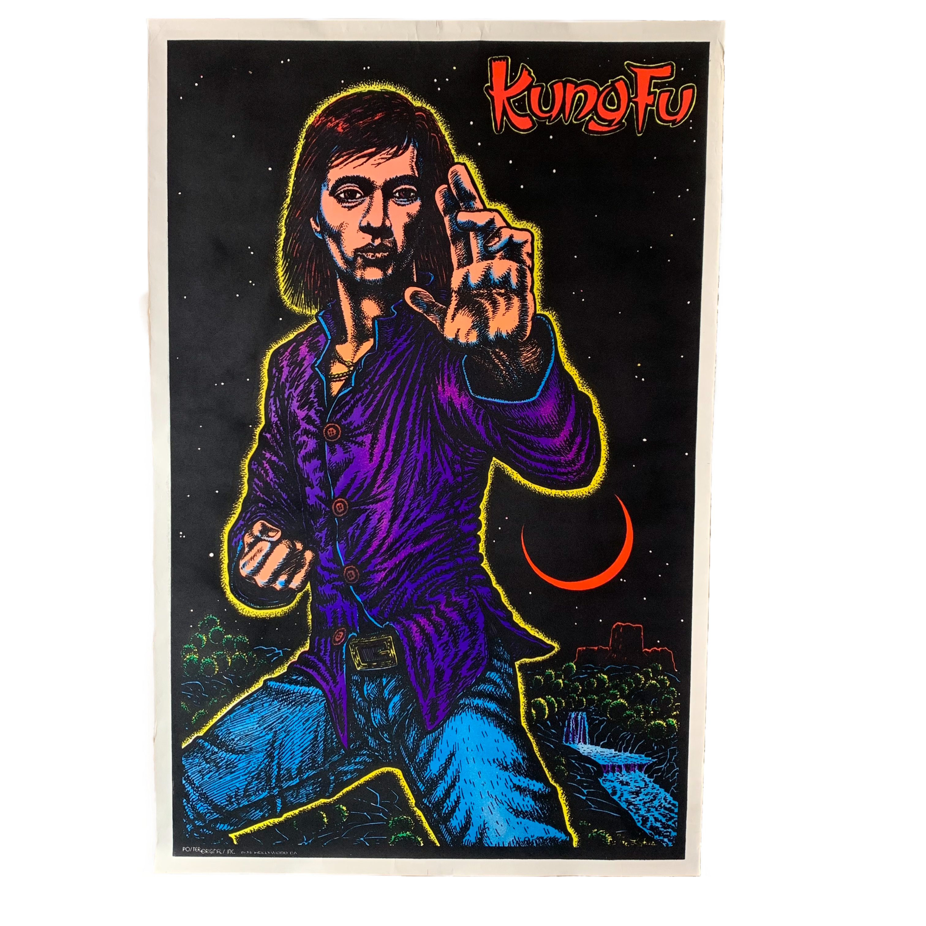 Vintage Kung Fu “Velvet Black Light” Poster