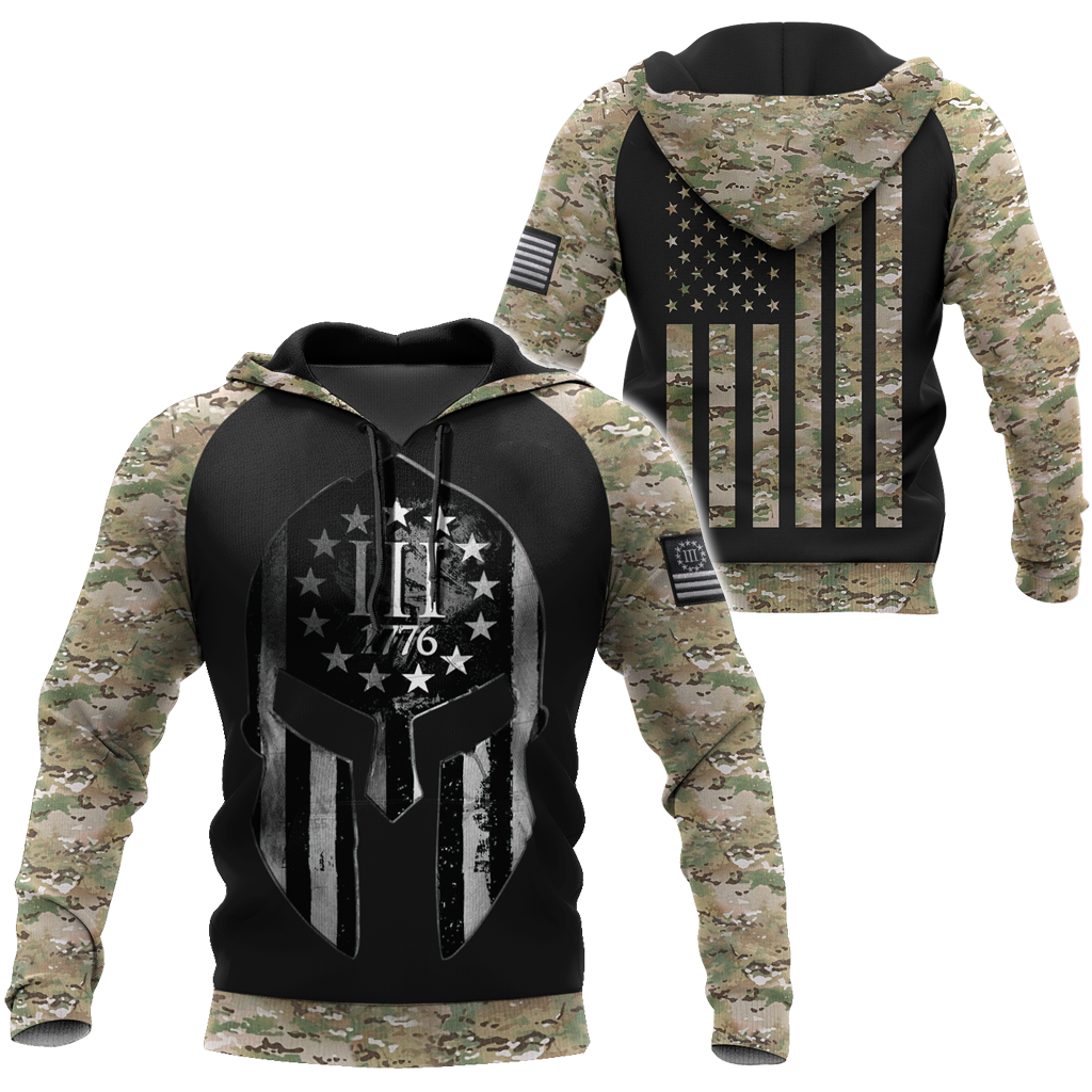 Spartan Soldier US Army 3D All Over Printed Shirt