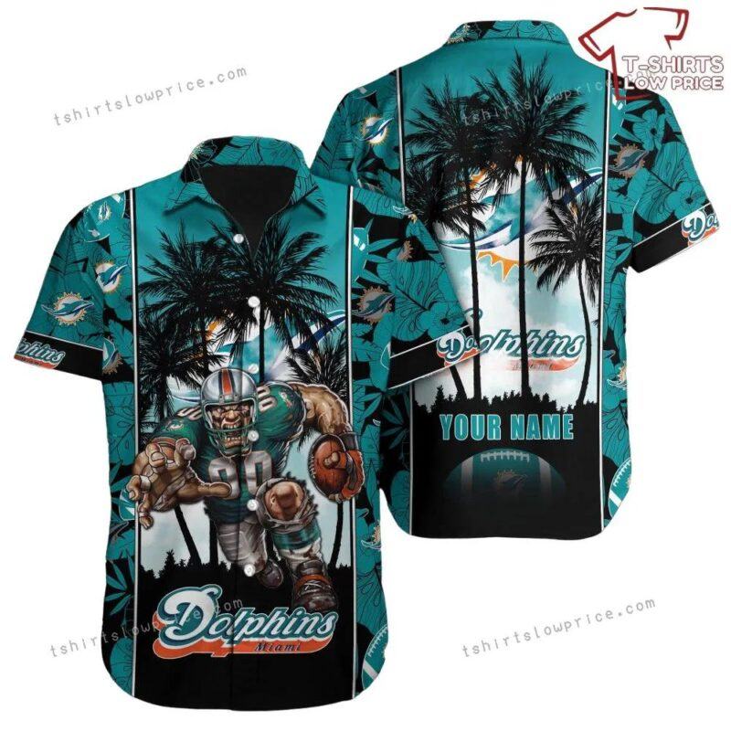 Miami Dolphins Hawaiian Shirt Nfl Football Print Personalized Hawaiian Shirt Cheap For Men Women