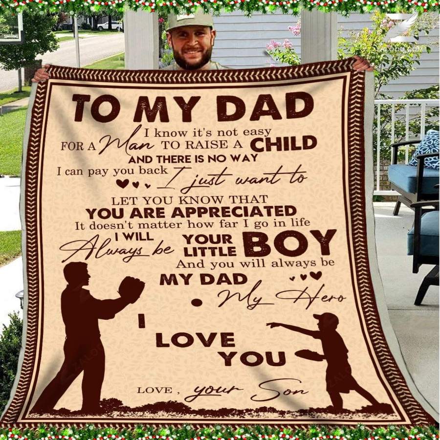 Special Father’s Day Gift For Daddy From Son Blanket You Will Always Be My Dad