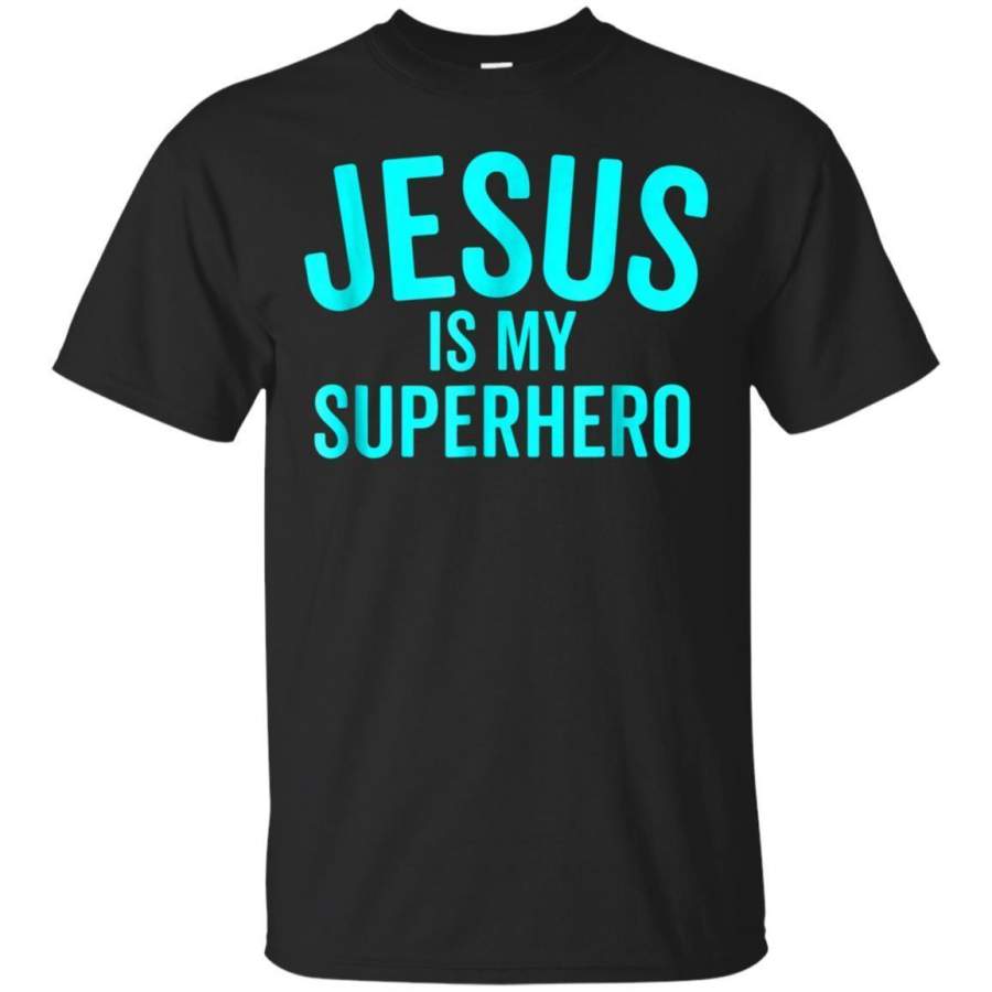 AGR Jesus Is My Superhero Shirt Hero Bold Cool Christian Tee Jaq T-shirt