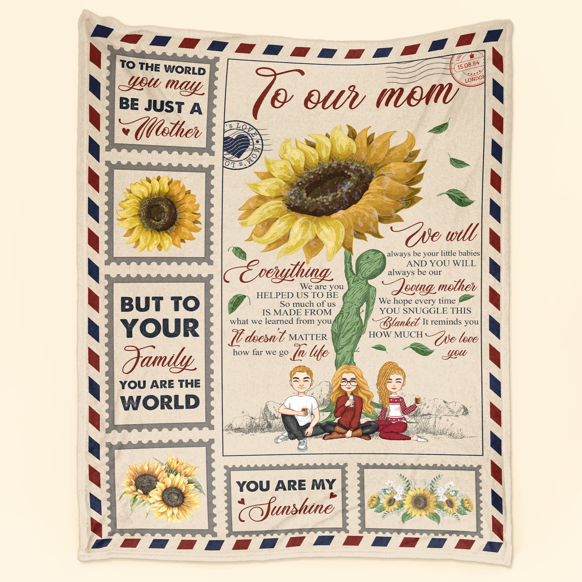 You Are Our Sunshine – Personalized Blanket