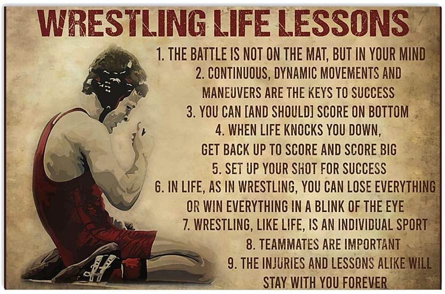 Wrestling Life Lessons Poster Print Perfect Ideas On Xmas Birthday Home Decor