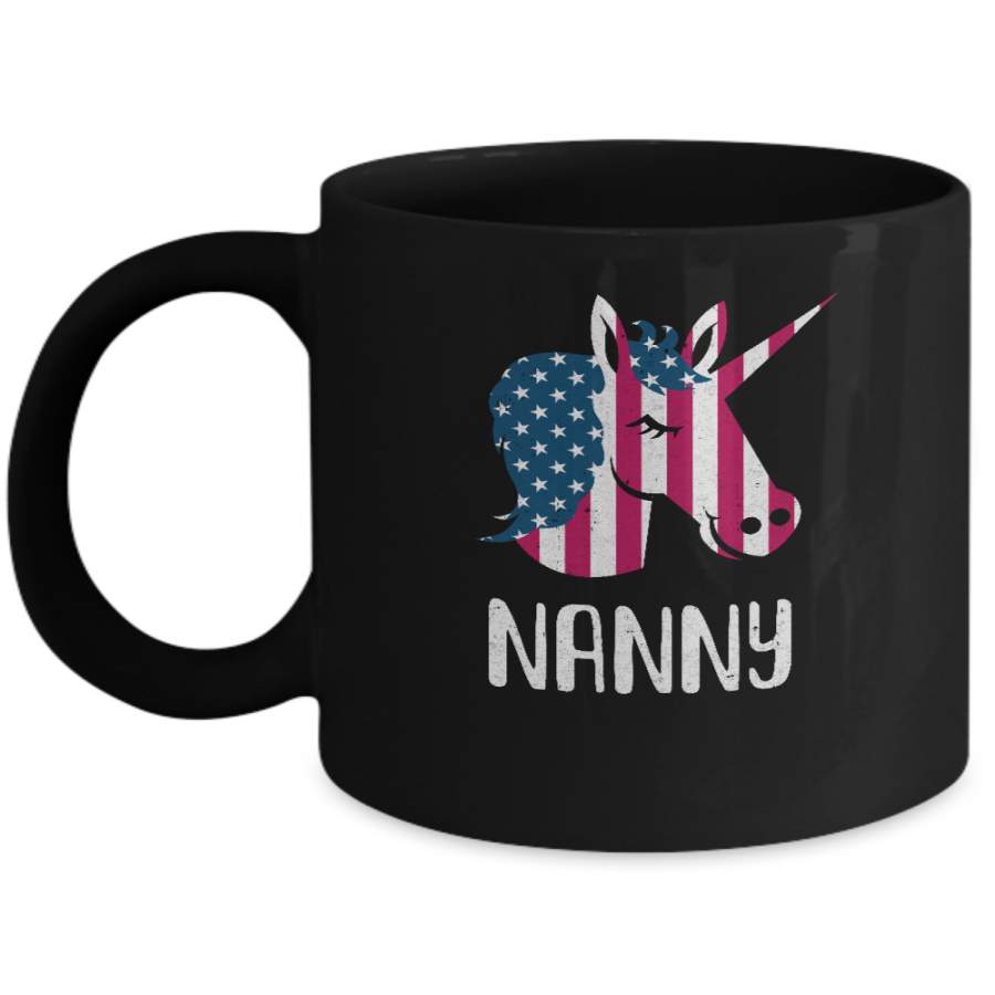 Patriotic Nanny Unicorn Americorn 4Th Of July Mug