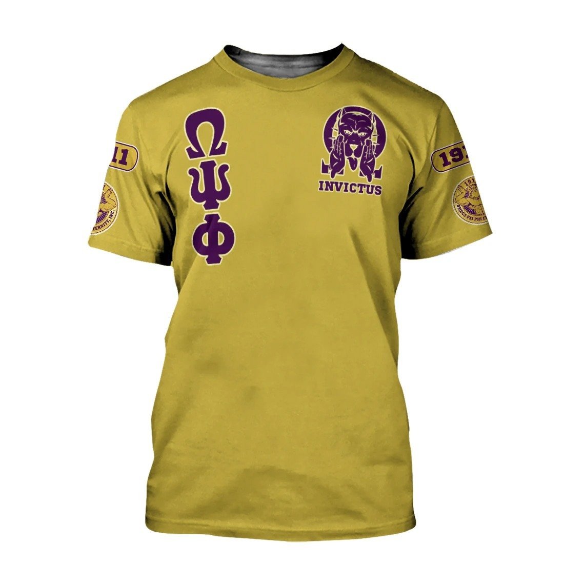 Fraternity Tshirt – Omega Psi Phi Invictus Bulldog Tshirt