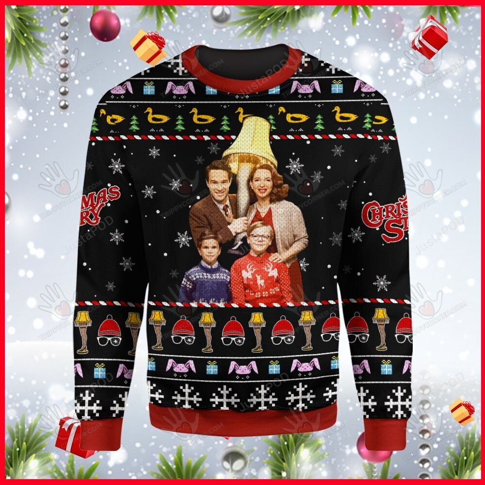 A Christmas Story Ugly Christmas Sweater, All Over Print Sweatshirt,… Ugly Sweater Christmas Gift