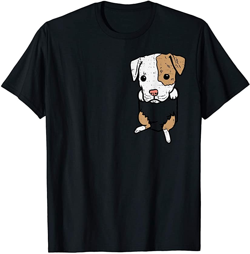 Pocket Puppy Pitbull Feet Cute Pitties Dog Lover Owner Gift T-Shirt