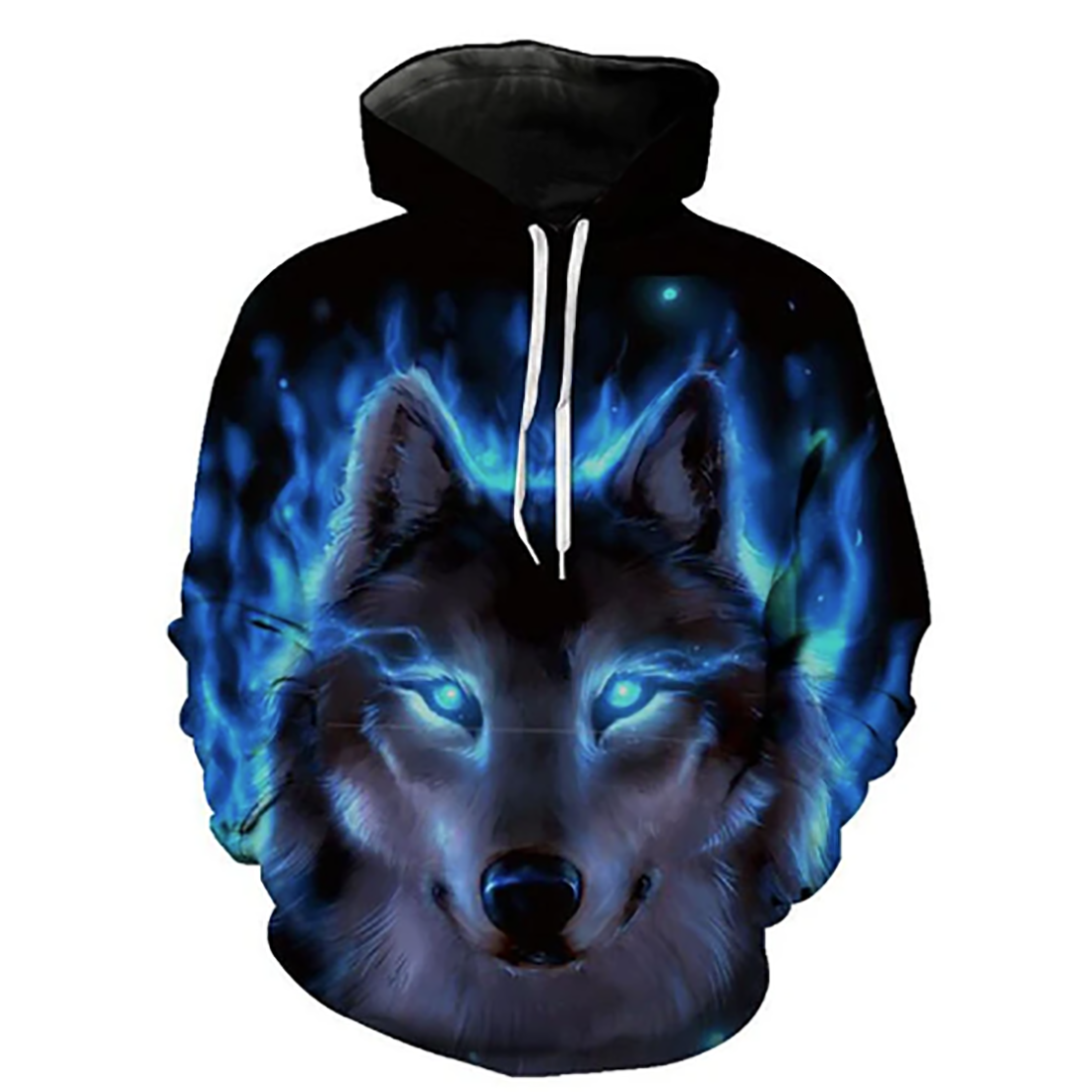 3D Printed Wolf Hoodie – Hooded Wild Animal Pullover