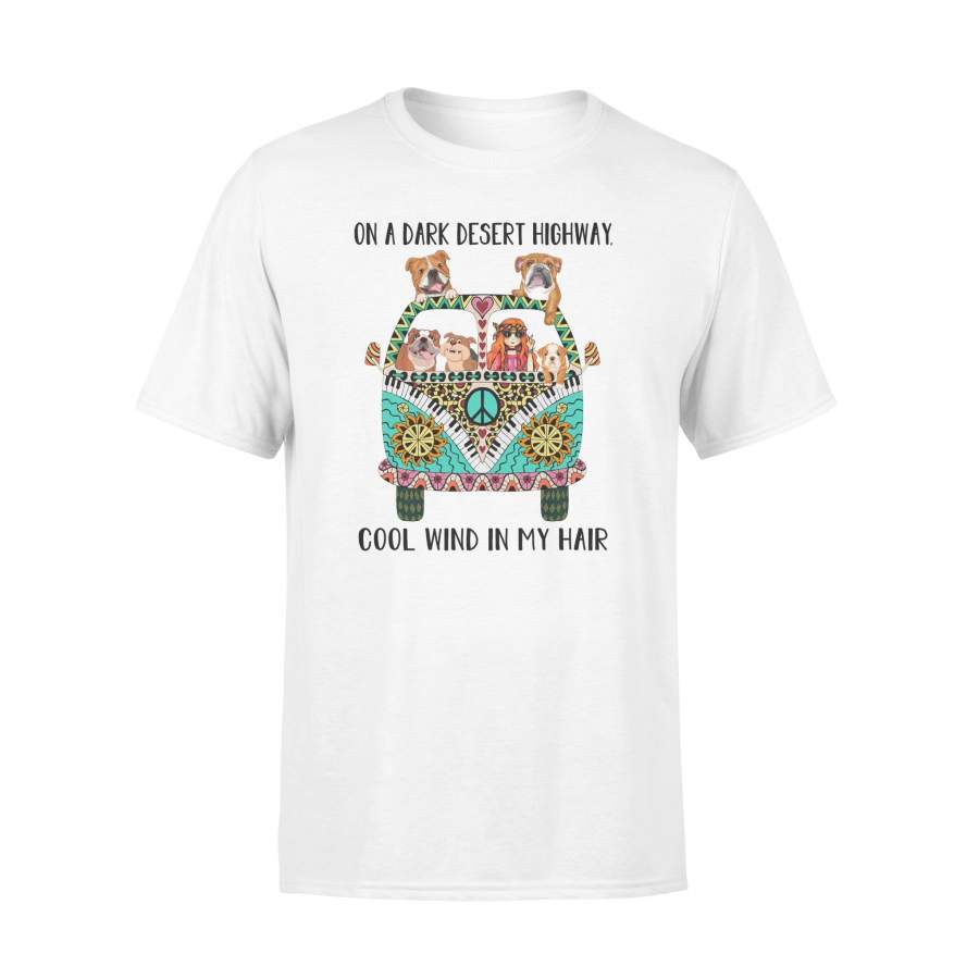 Bulldog Cool wind Men T- shirt, Women T- shirt – Standard T-shirt