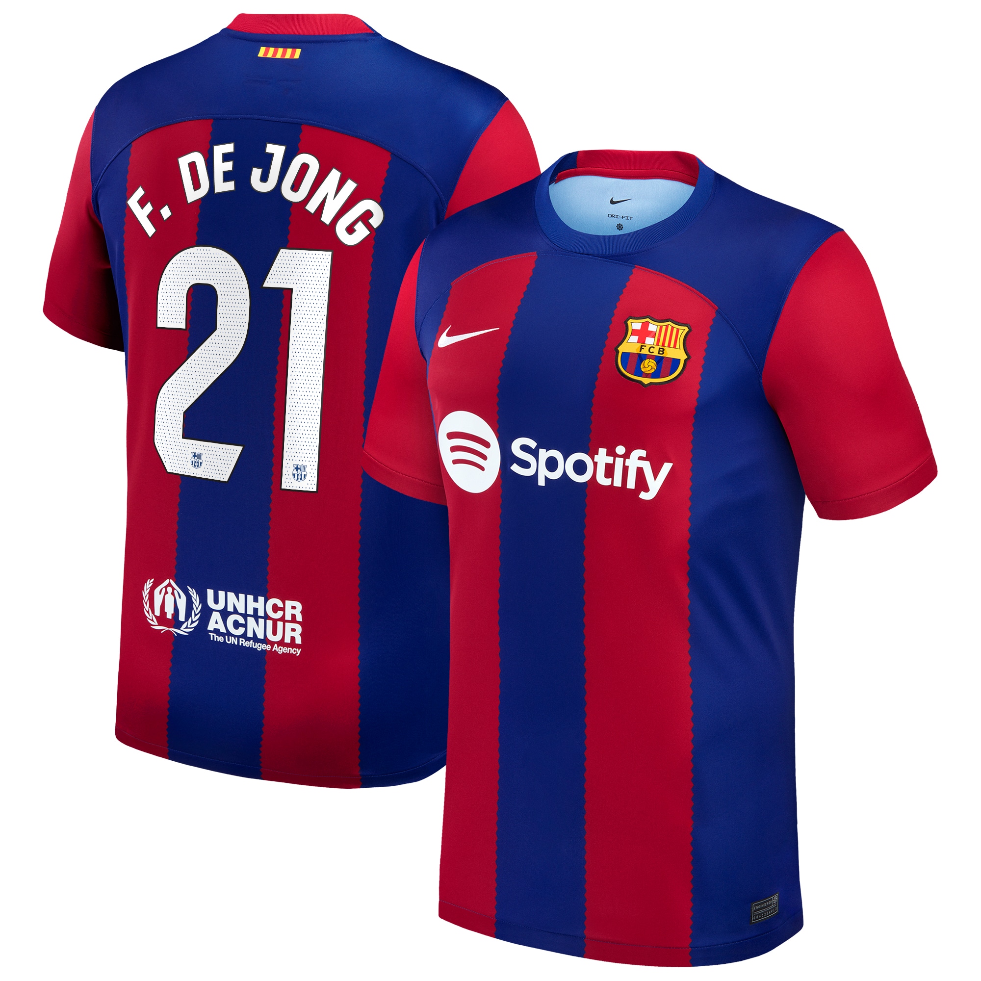 Frenkie de Jong Barcelona 2023/24 Home Replica Jersey – Royal