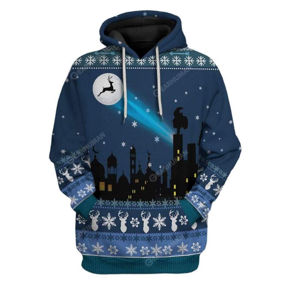 Ugly Reindeer Signal Light Up Christmas Custom Tshirt Hoodies Apparel