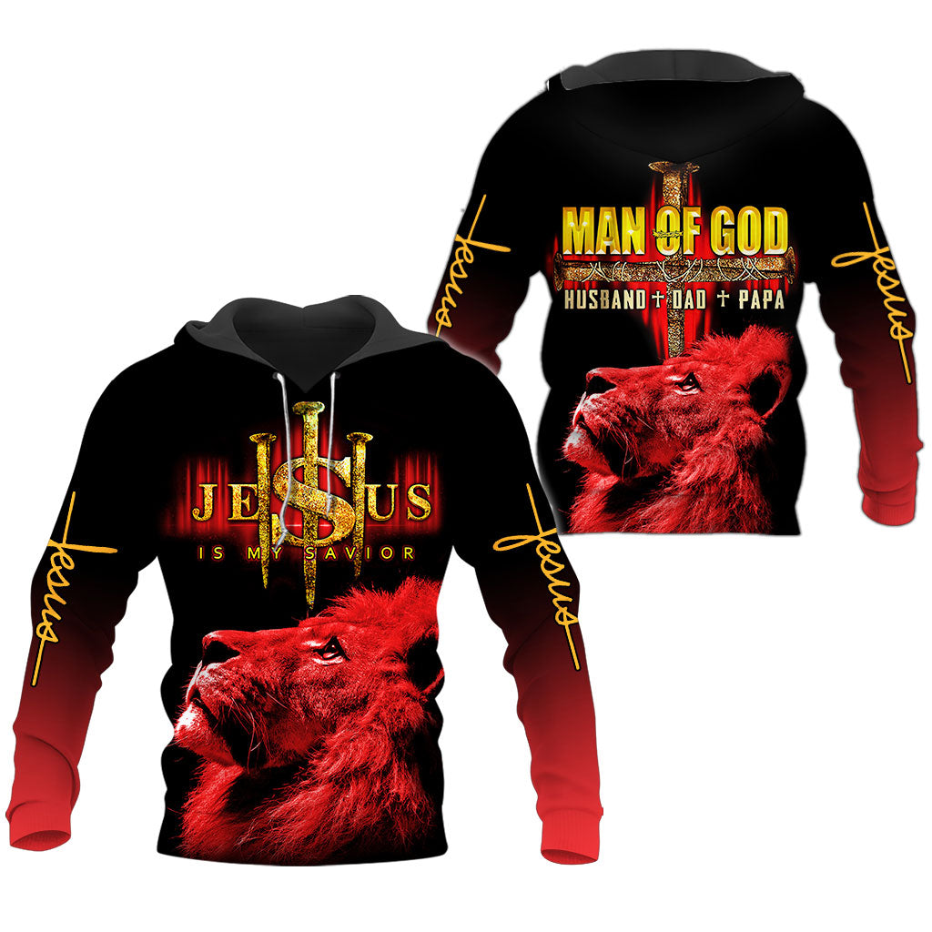 Man Of God Husband Dad Papa Jesus Is My Savior 3D All Over Printed Clothes