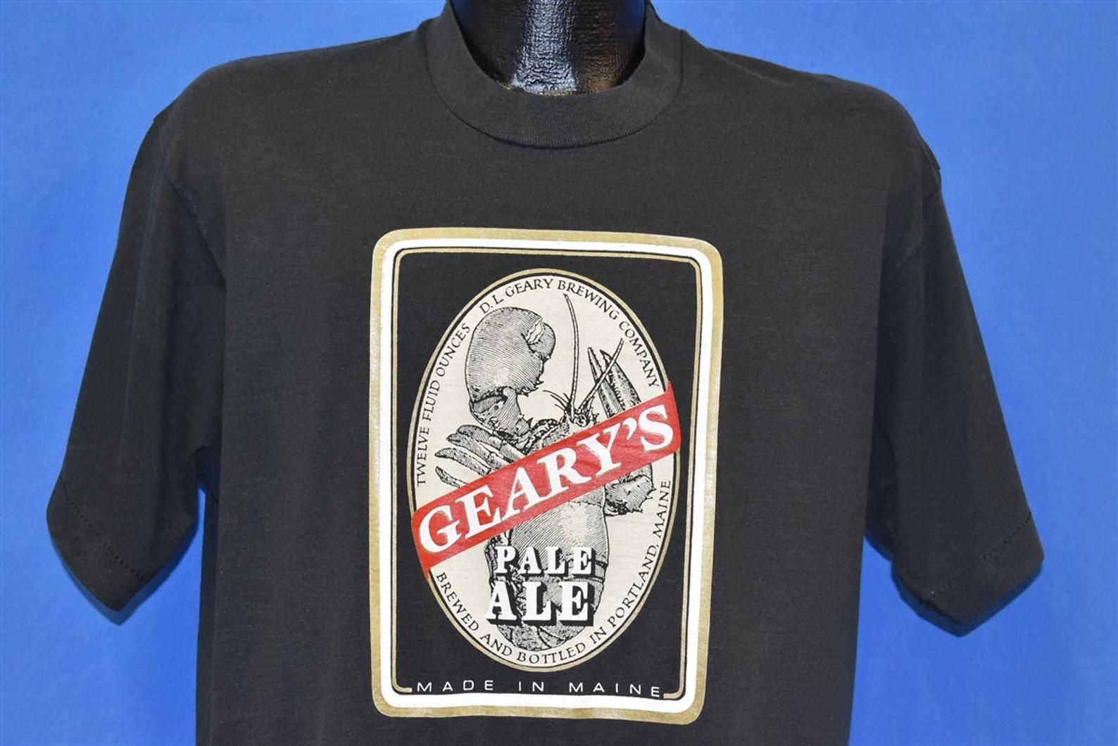 90S Geary’S Pale Ale Made In Maine Lobster Beer T-Shirt