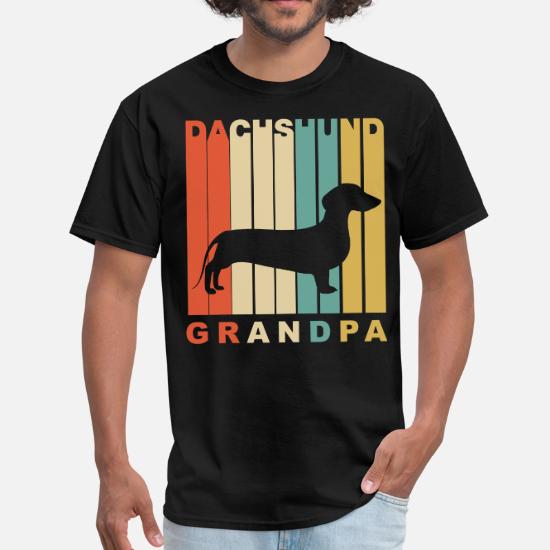 Vintage Retro Dachshund Grandpa Dog Gift Men Dog Lovers T shirt