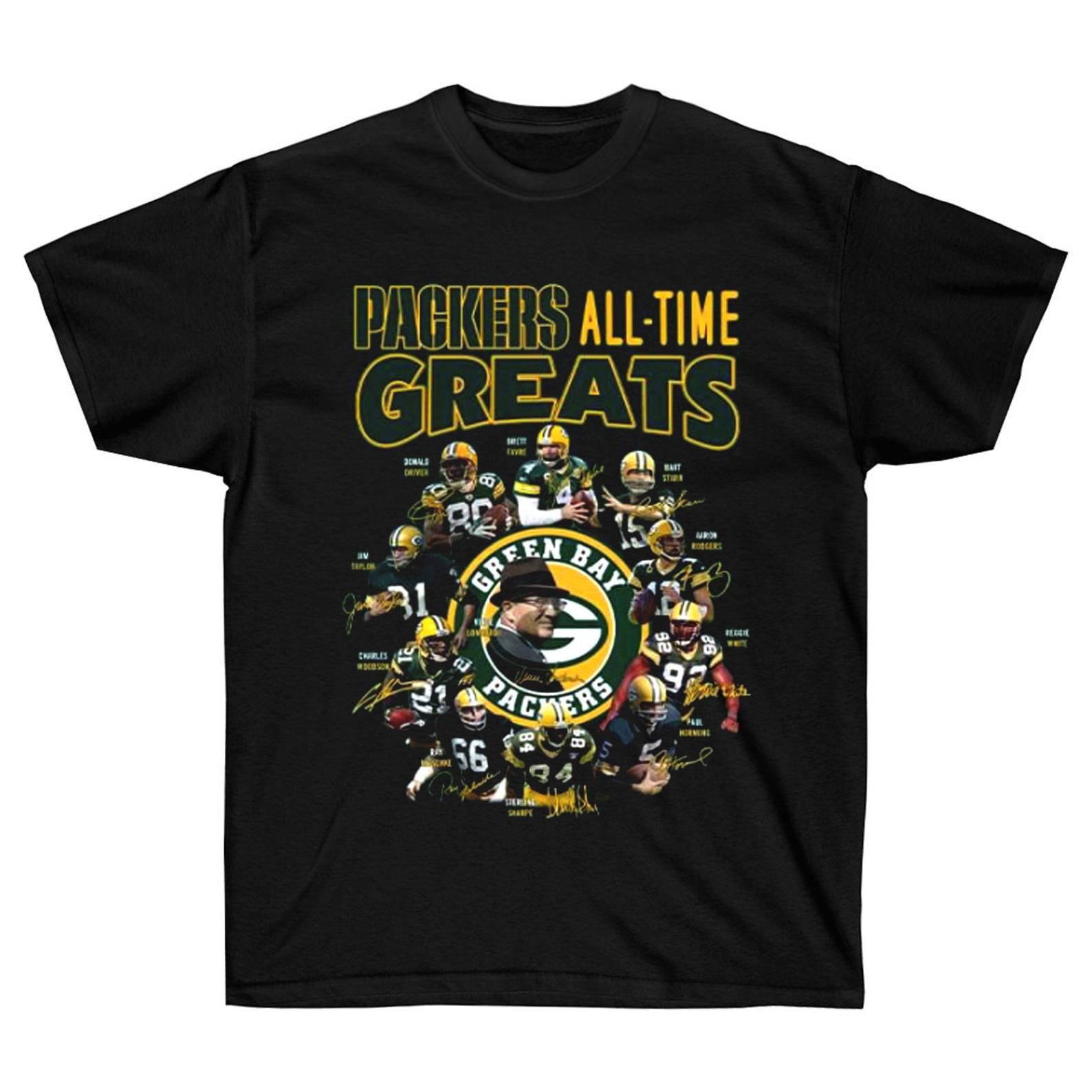 Green Bay Packers All Time Greats Signature Gift Shirt For Fan Green Bay Packers Shirt Green Bay Packers Tshirt Green Bay Packers T Shirt