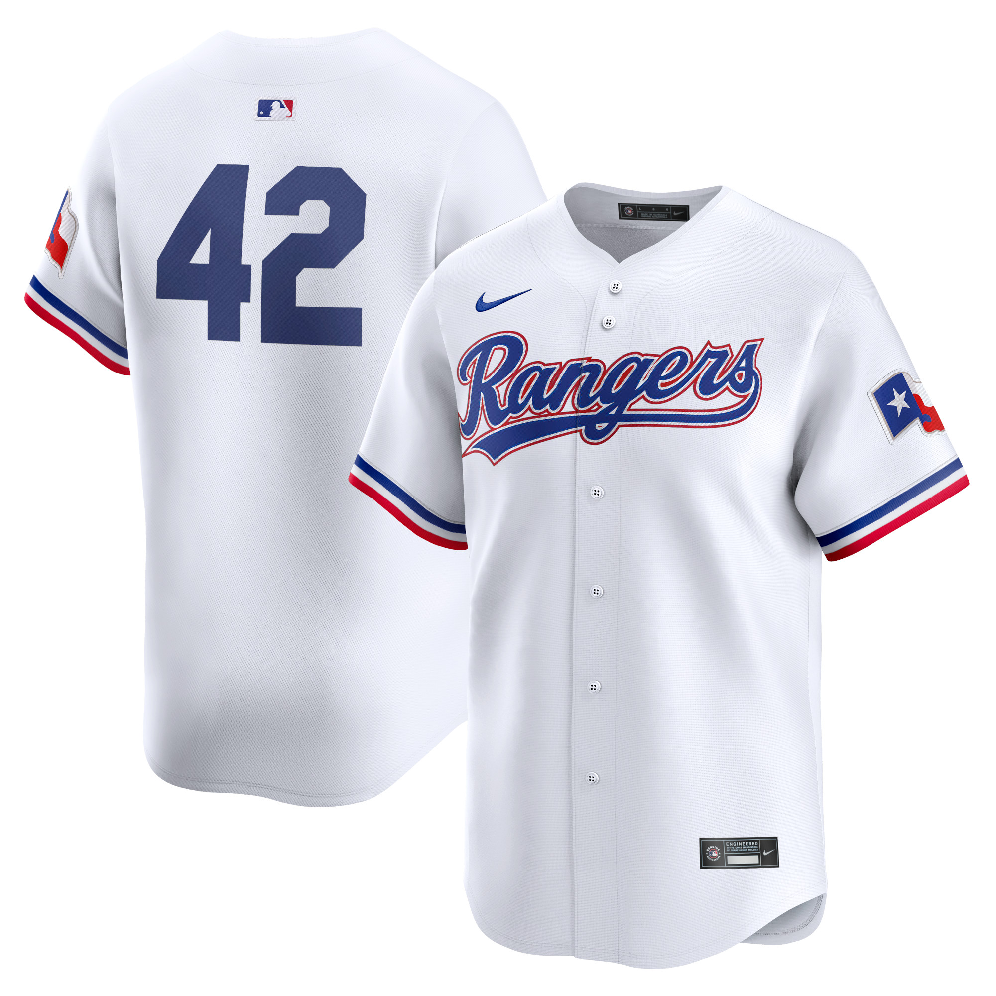 Texas Rangers 2024 Jackie Robinson Day Home Limited Jersey  White