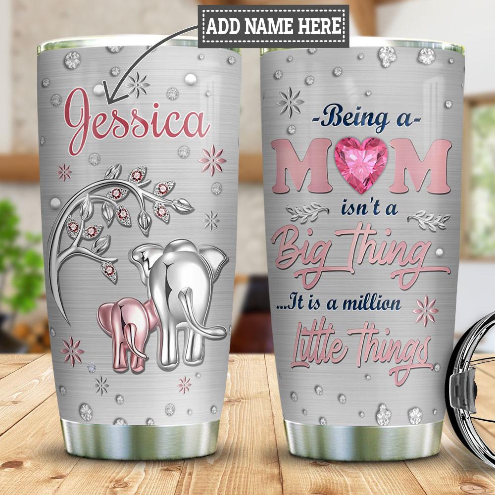 Personalized Elephant Mom Jewelry Style TTZZ1204006Z Stainless Steel Tumbler