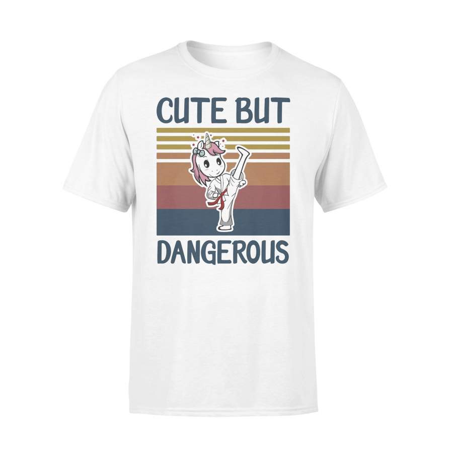 Unicorn Cute But Dangerous Taekwondo Vintage T-shirt